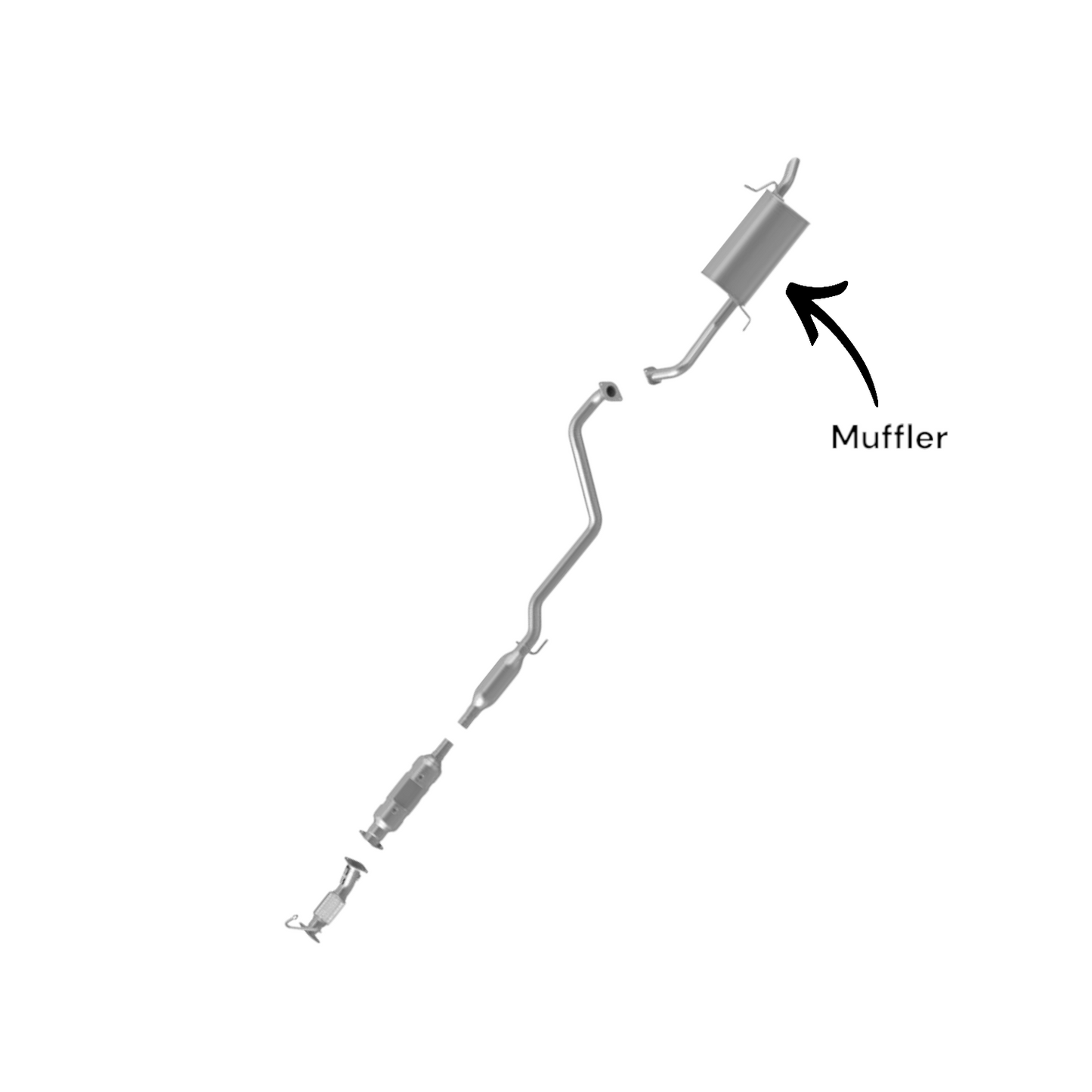 Hyundai Elantra 1.8L (2011-2016) Sedan Muffler (Federal/California)