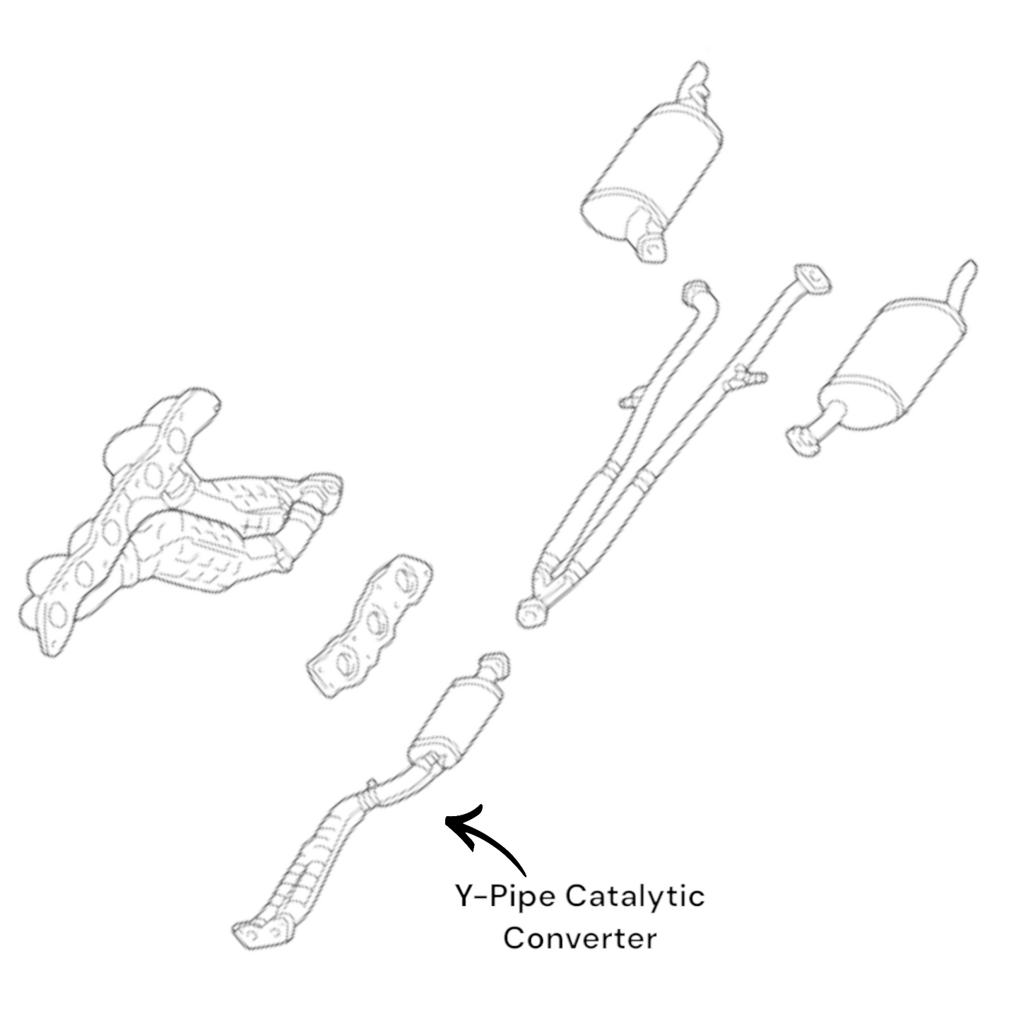 Lexus GS300 3.0L 1998-1999 Y Pipe with Resonator