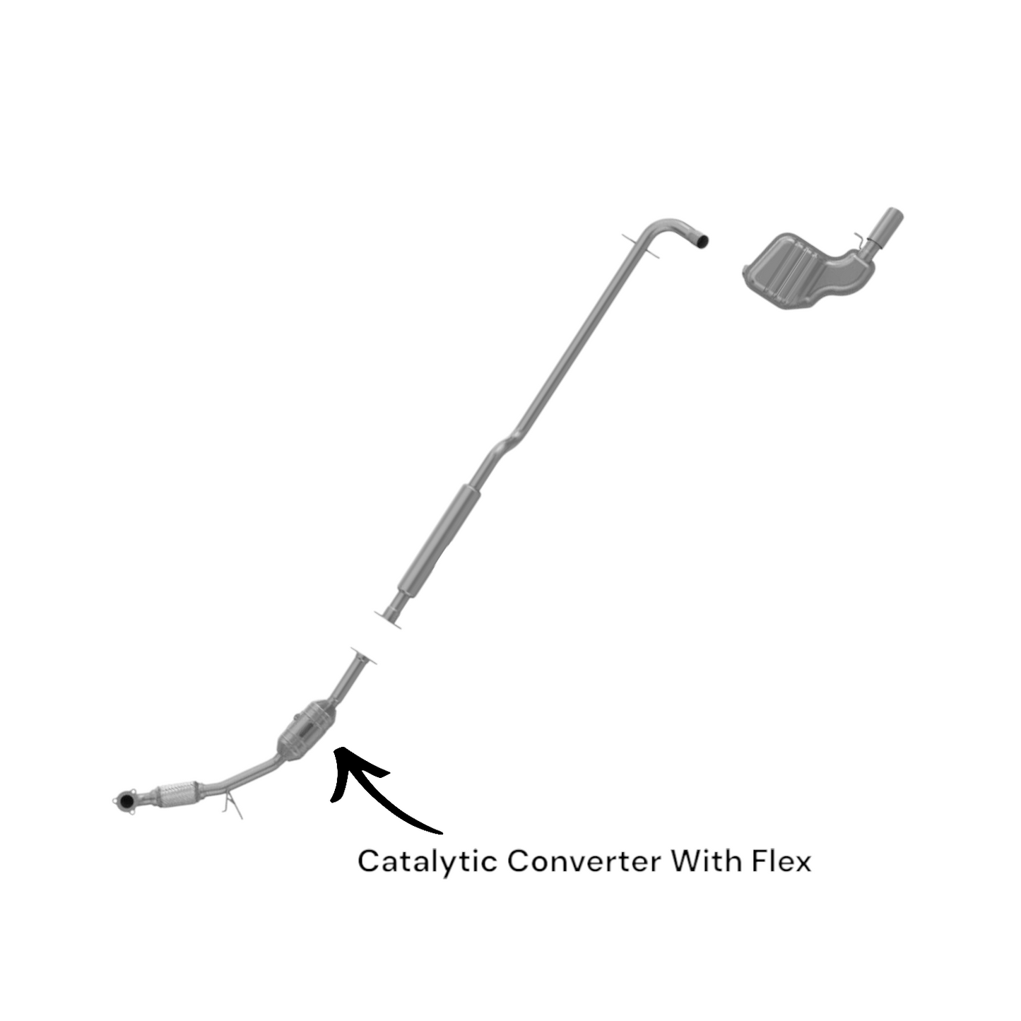 Volvo S60 2.5L (2003-2009) Catalytic Converter With Flex