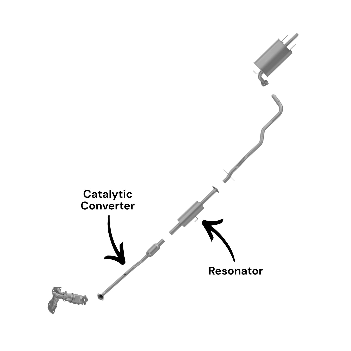 Toyota Avalon 2.5L (2013-2017) (FHEV) Catalytic Converter & Resonator