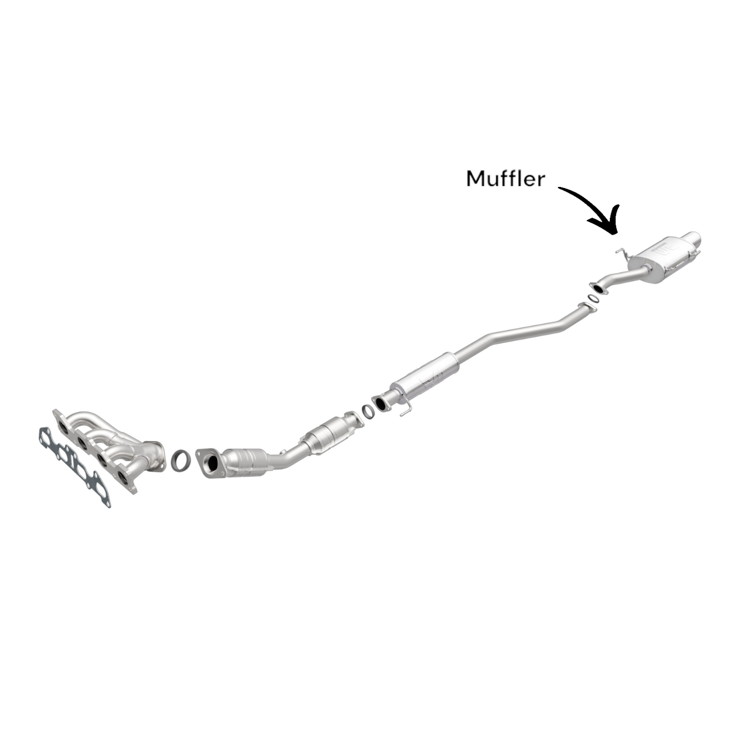 54952 - Nissan Versa Note 1.6L (2014, 2015, 2016, 2017) Hatchback Muffler