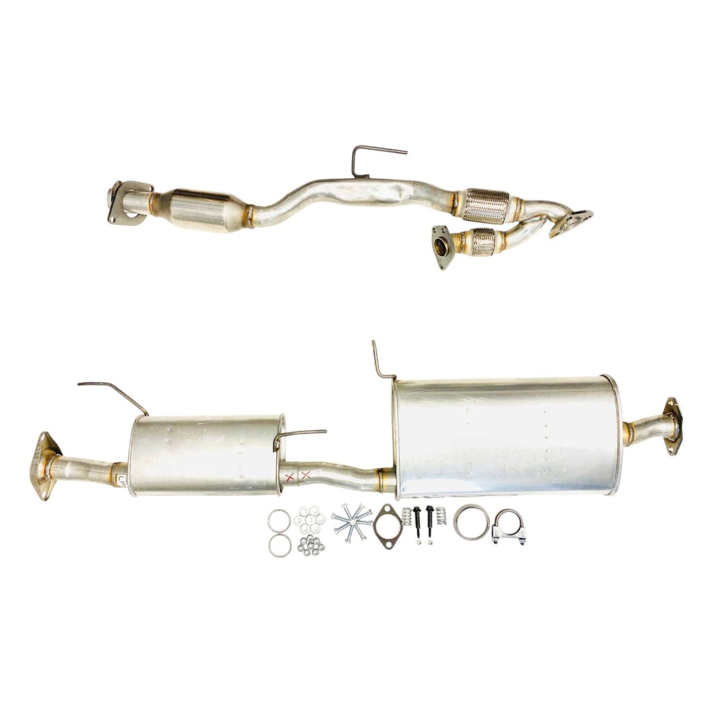 Infiniti QX60 3.5L (2014-2017) Converter with Flex Pipe, Middle Muffler and Rear Muffler