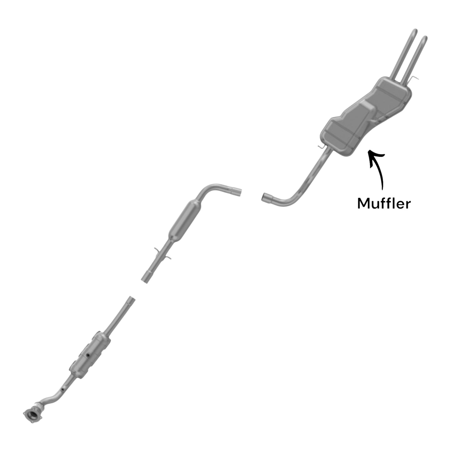 Volkswagen Jetta 1.8L (2000-2005) (Turbo) (Automatic Transmission) Muffler