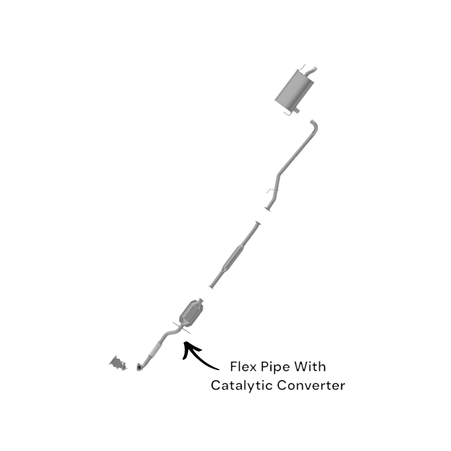 KIA Magentis 2.4L (2001, 2002) Flex Pipe With Catalytic Converter