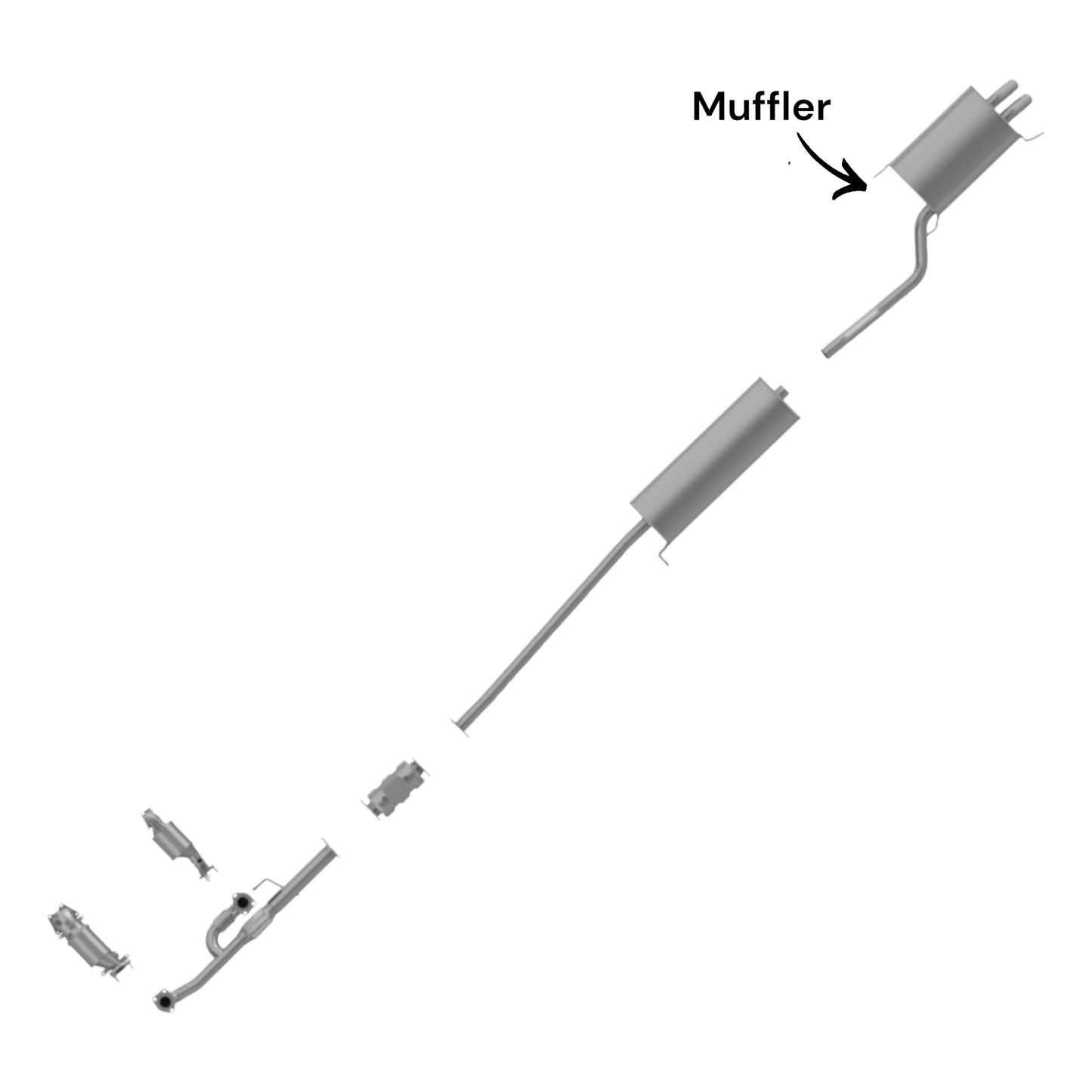 Acura MDX 3.5L (2001-2003) Rear Muffler