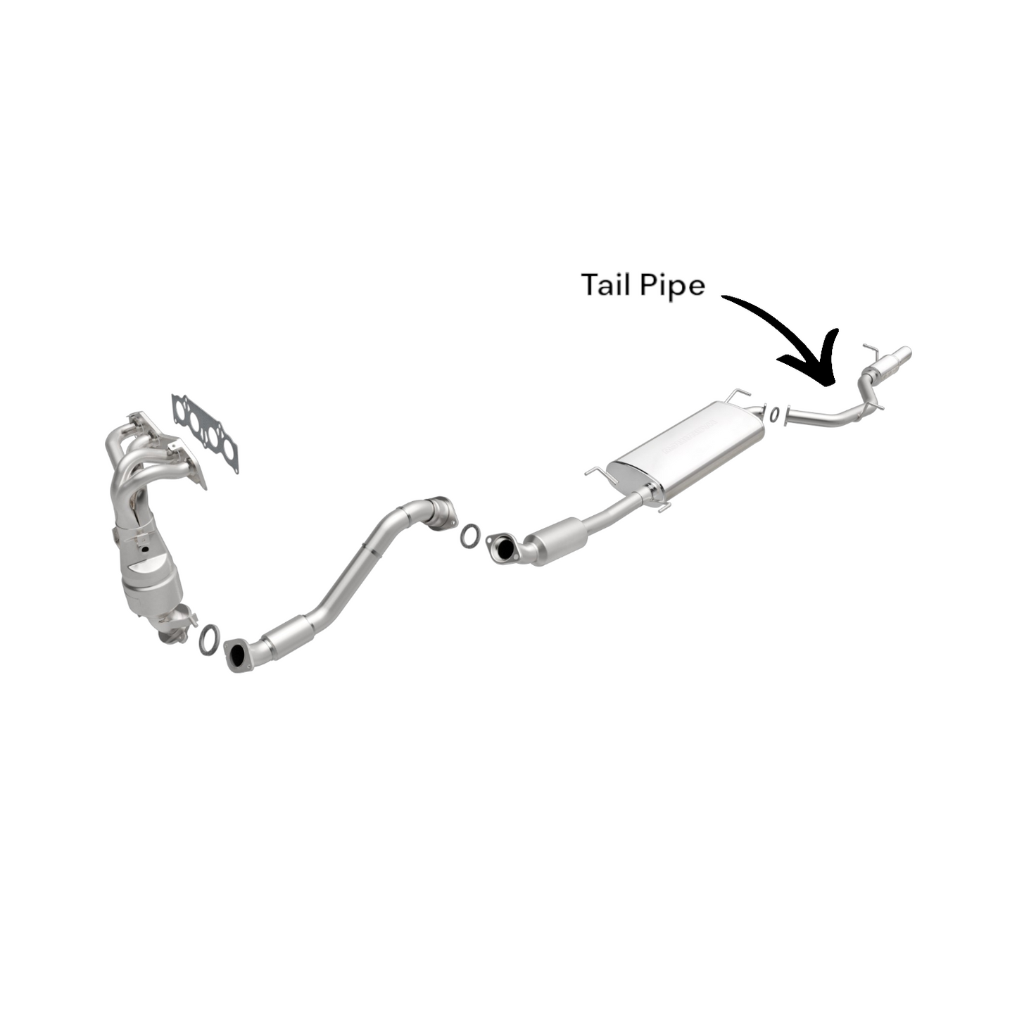 55545 - Toyota Rav4 2.4L (2006-2008) V4 & Toyota Rav4 2.5L (2009-2012) V4 & Toyota RAV4 (2006-2012) 3.5L V6 Tail Pipe