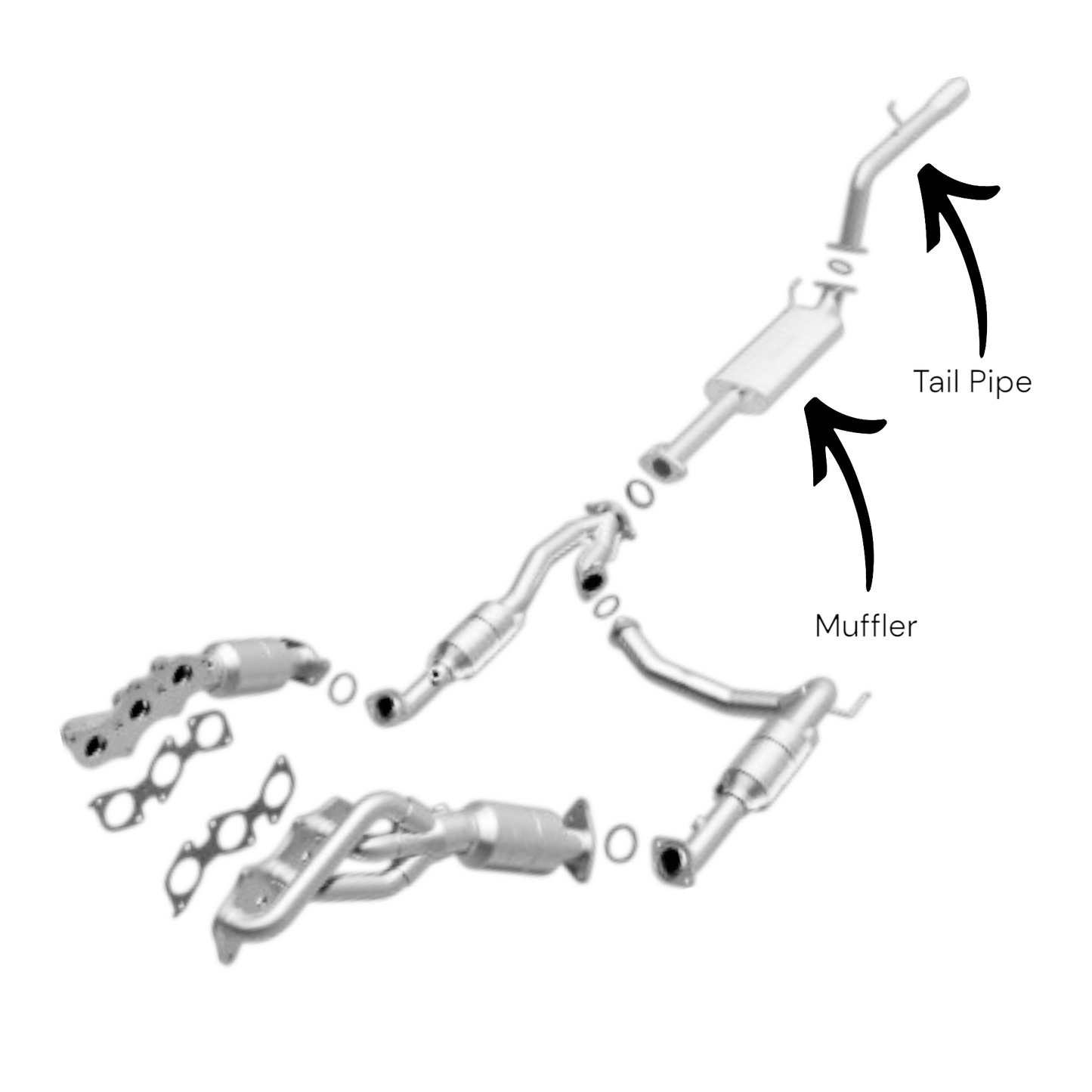 Toyota FJ Cruiser 4.0L 2007-2014 Muffler with Tail Pipe