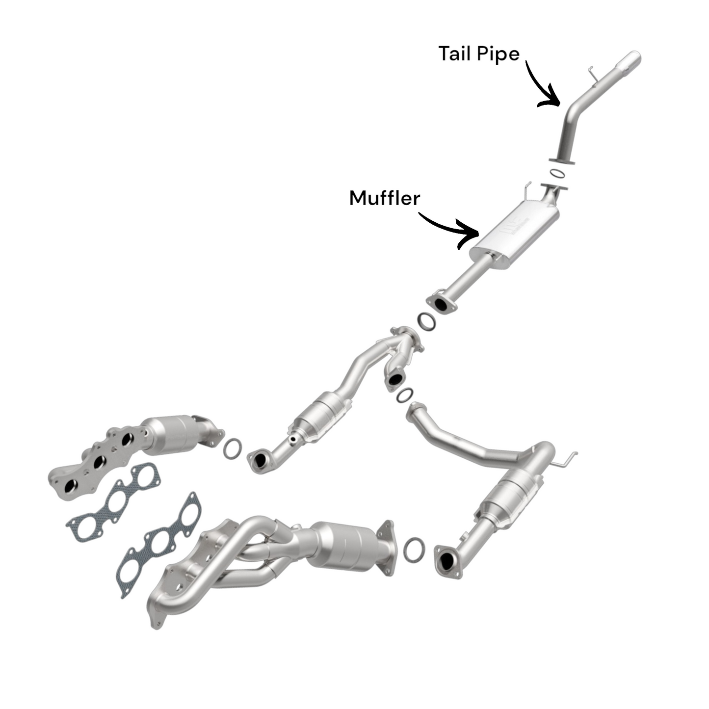 Toyota FJ Cruiser 4.0L 2007-2014 Muffler with Tail pipe