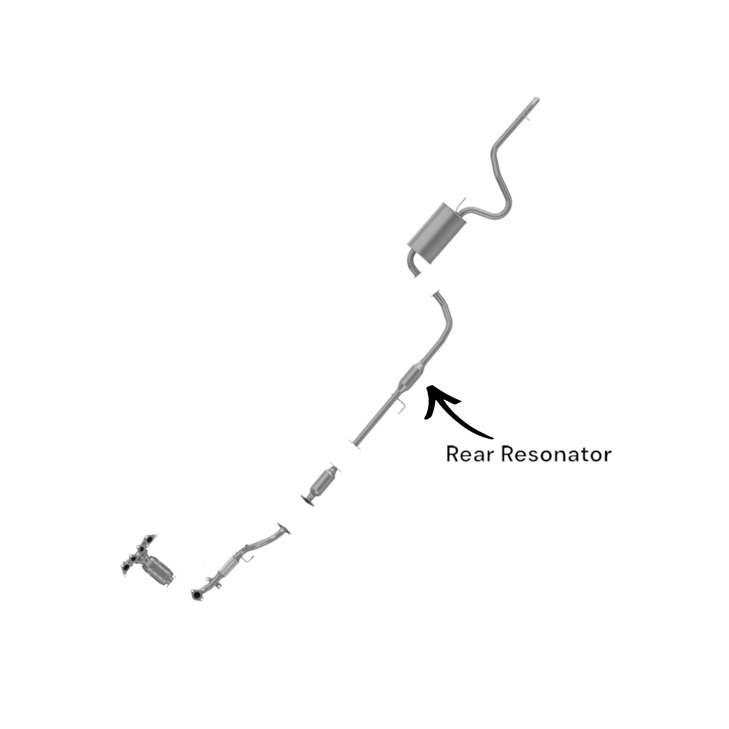 Hyundai Elantra 2.0L (2007-2012) V4 Rear Resonator