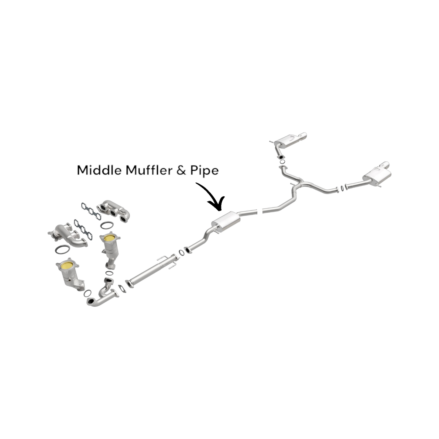 Mazda CX-9 3.5L (2007-2015) Middle Muffler And Pipe