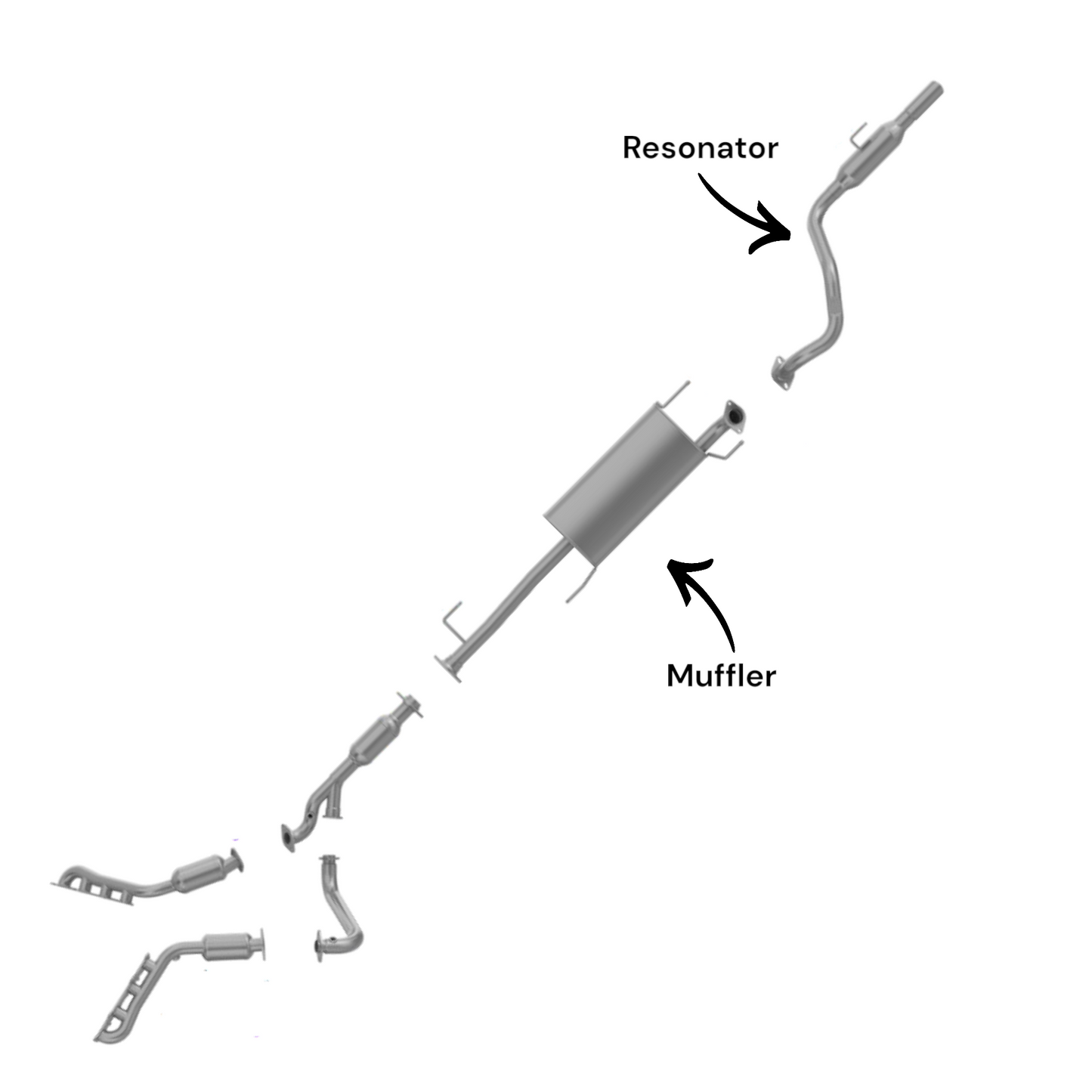 Lexus GX470 4.7L (2003-2004) Muffler and Resonator