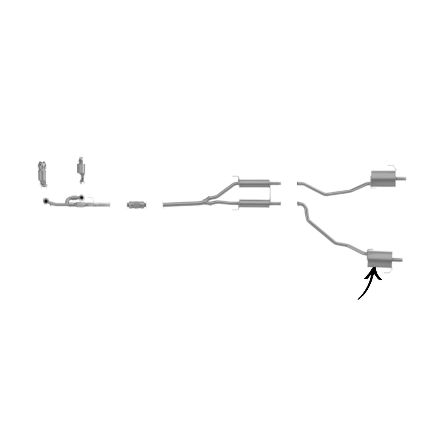 Silencieux arrière gauche pour Acura MDX 3.7L (2007-2009)