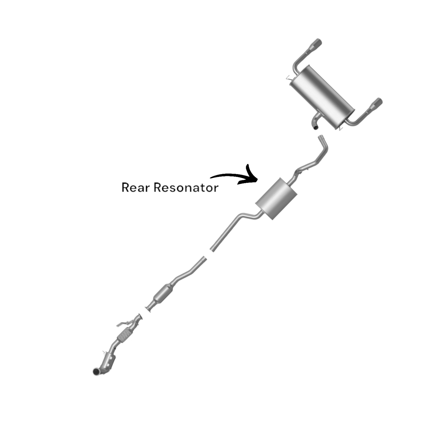 Ford Escape 2.0L (2013-2019) Turbo Rear Resonator (2PCs)