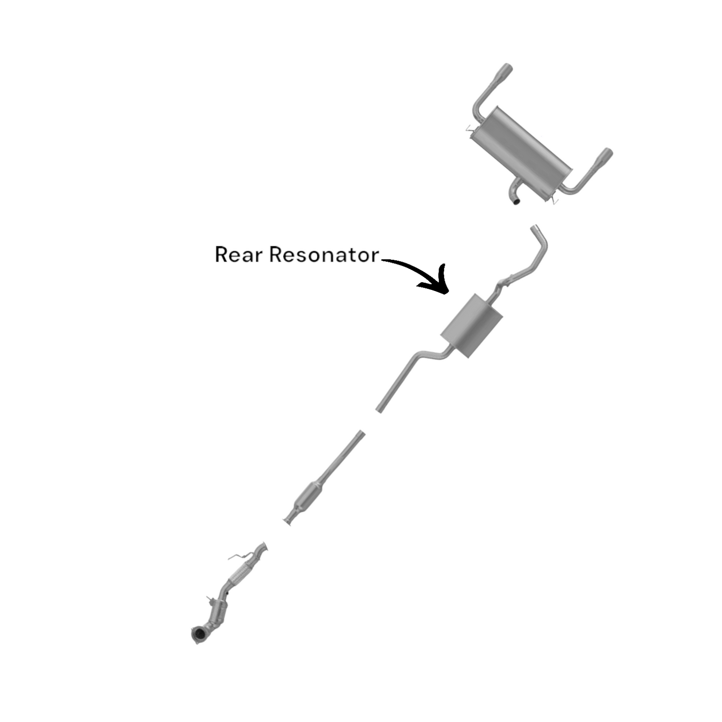 Ford Escape 1.5L (2017-2019) Rear Resonator (Turbo)
