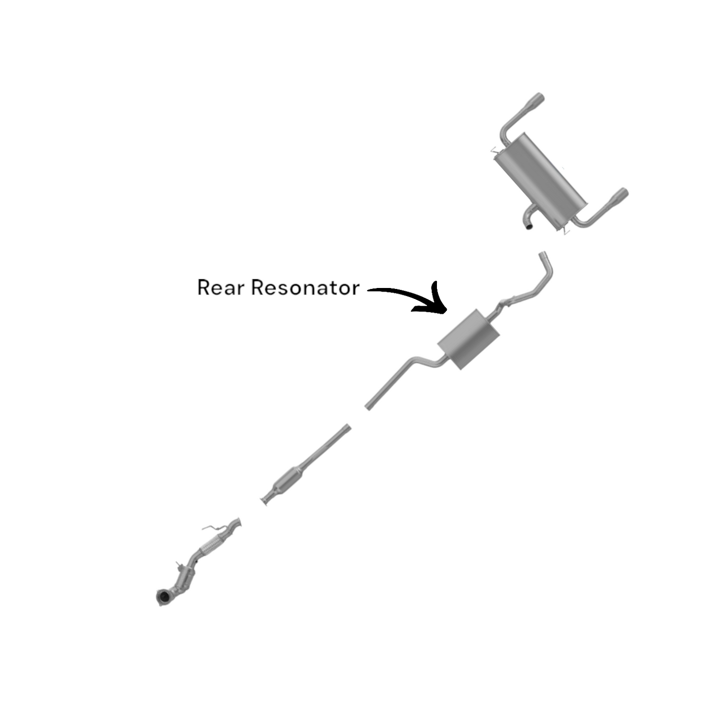 Ford Escape 1.6L (2013-2016) Turbo Rear Resonator