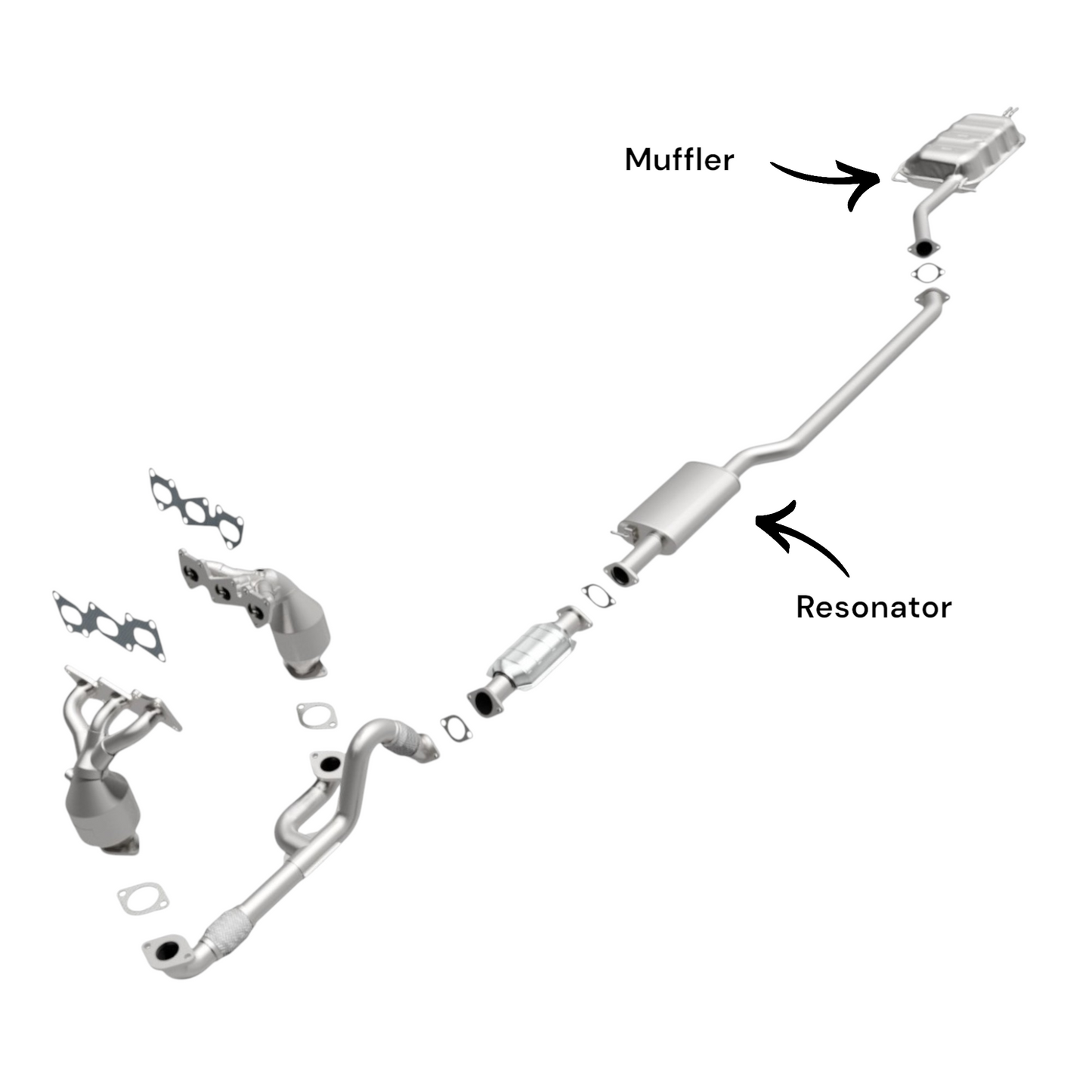 Kia Sorento 3.5L (2011-2013) Resonator and Muffler