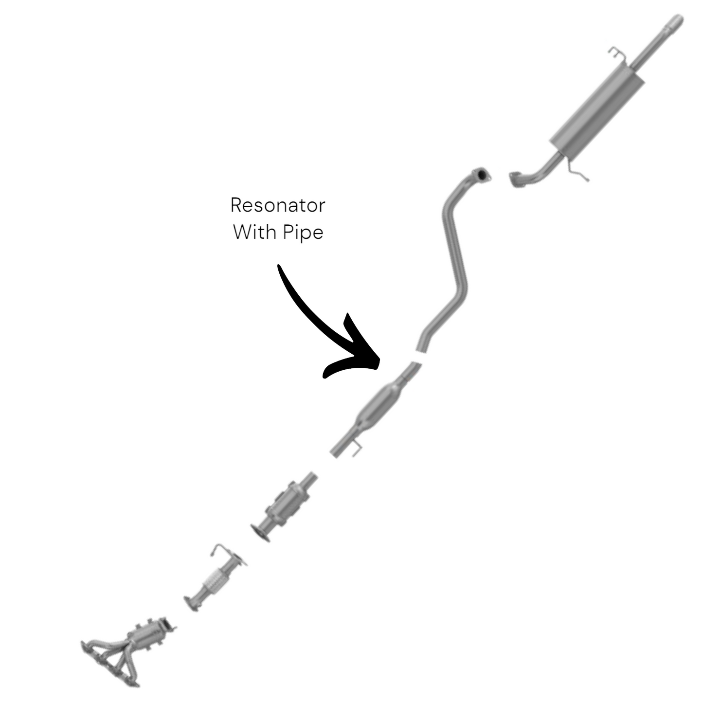 Hyundai Accent 1.6L 2012-2017 Resonator With Pipe