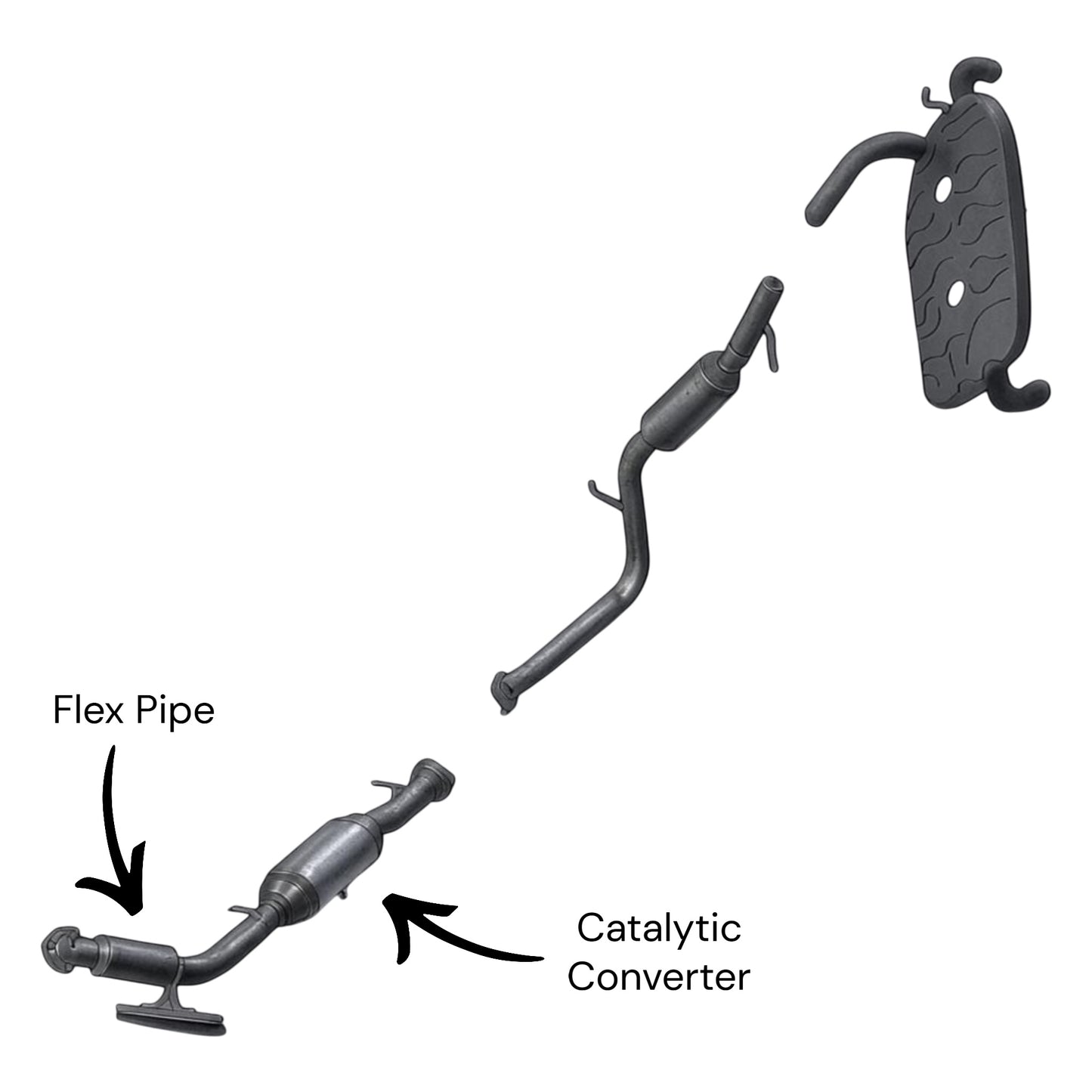 Volvo V50 2.5L Turbo (2005-2009) Flex Pipe With Catalytic Converter