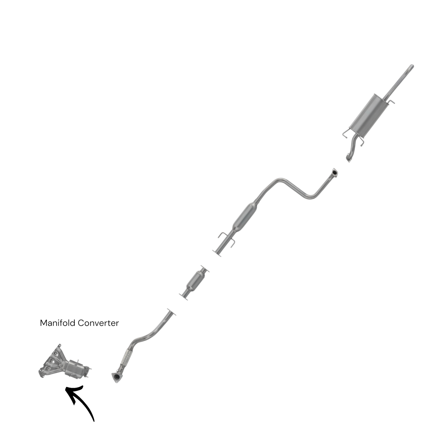 Chevrolet Aveo 1.6L (2009, 2010, 2011) Manifold Converter