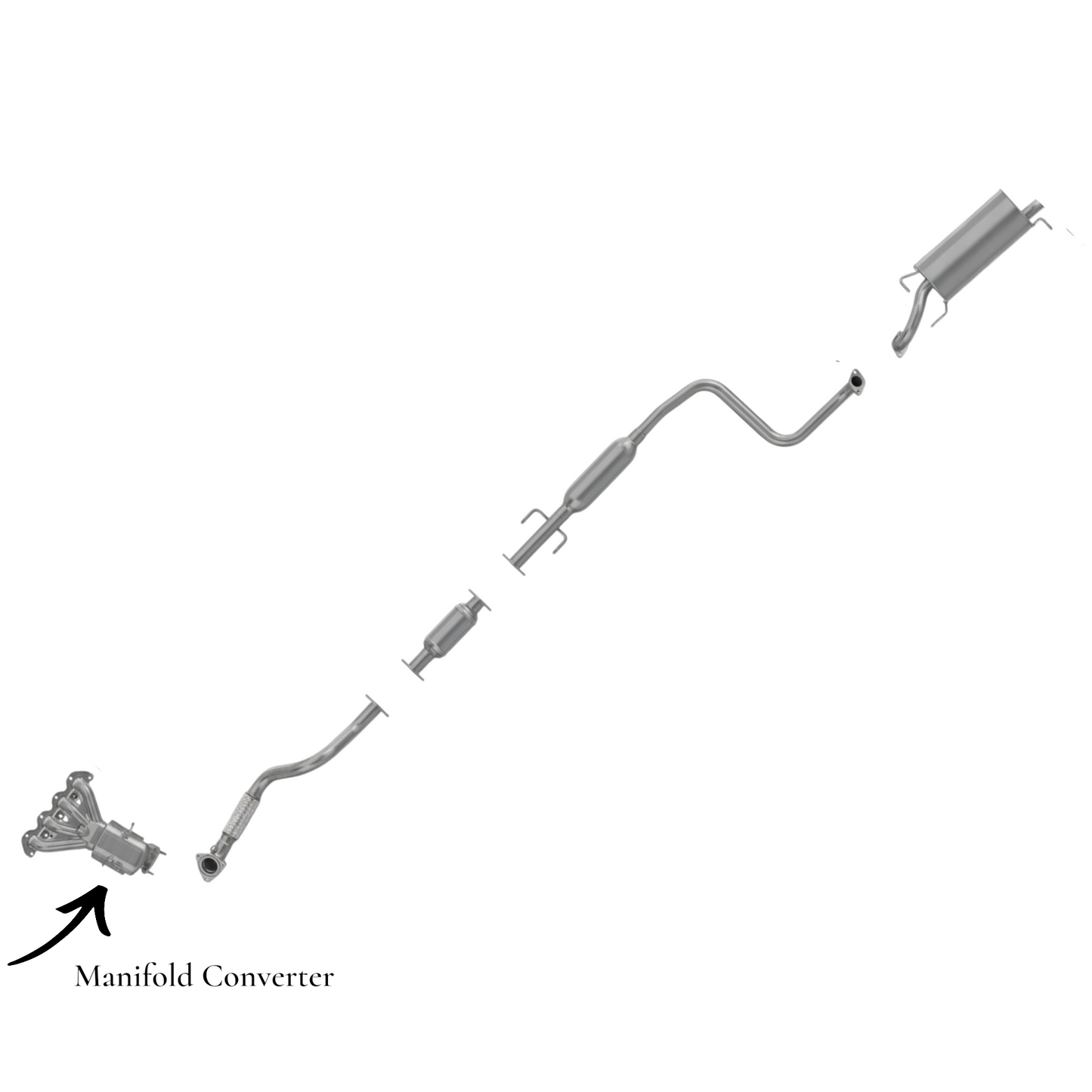 Chevrolet Aveo5 1.6L (2009, 2010, 2011) Manifold Converter