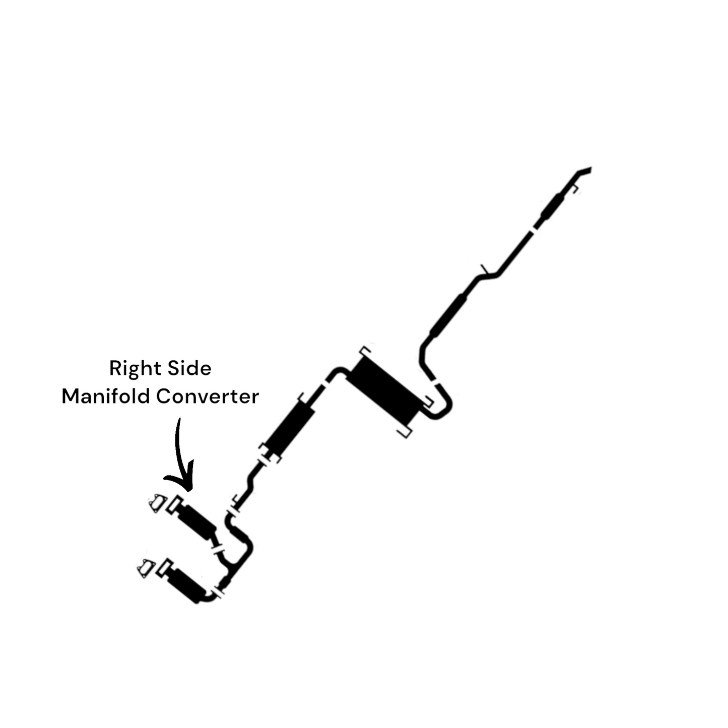 RAM ProMaster 1500 3.6L (2014-2021) Right Side Manifold Converter