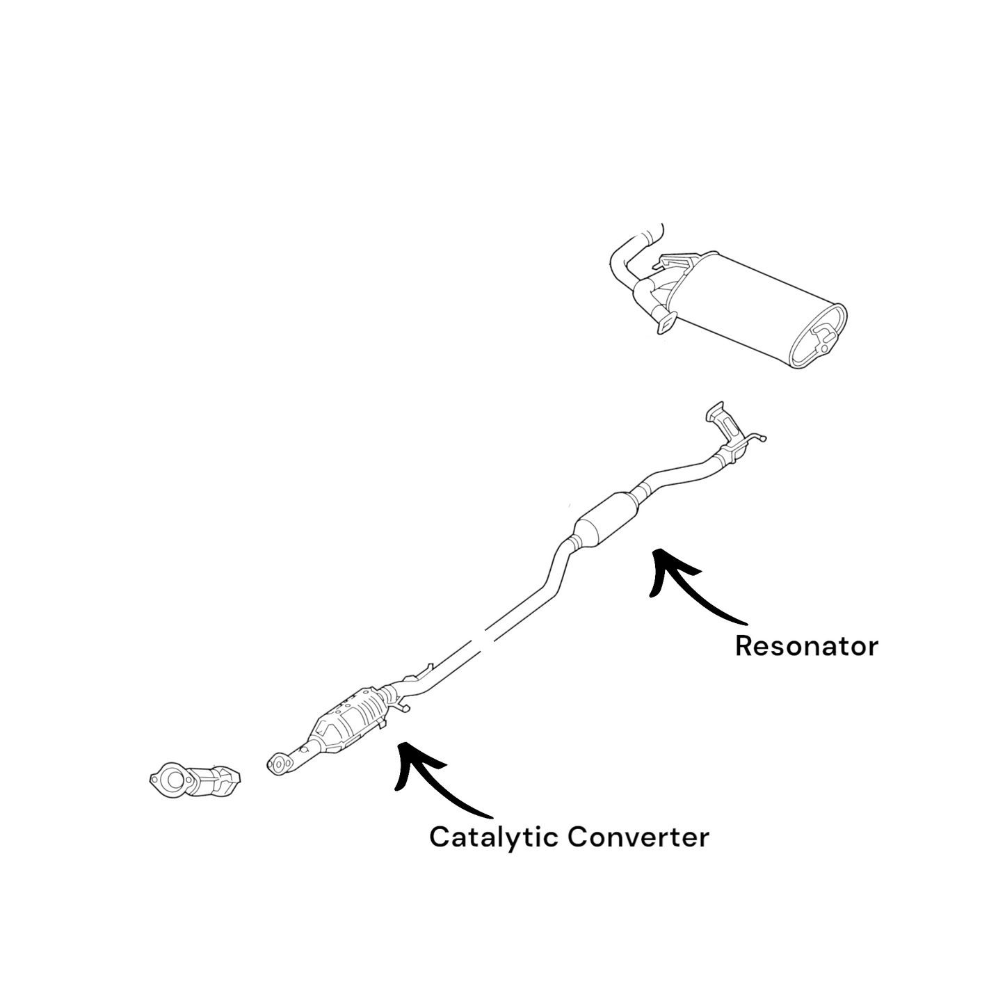 Mitsubishi Outlander Sport 2.0L (2016-2021) FWD Rear Catalytic Converter With Resonator
