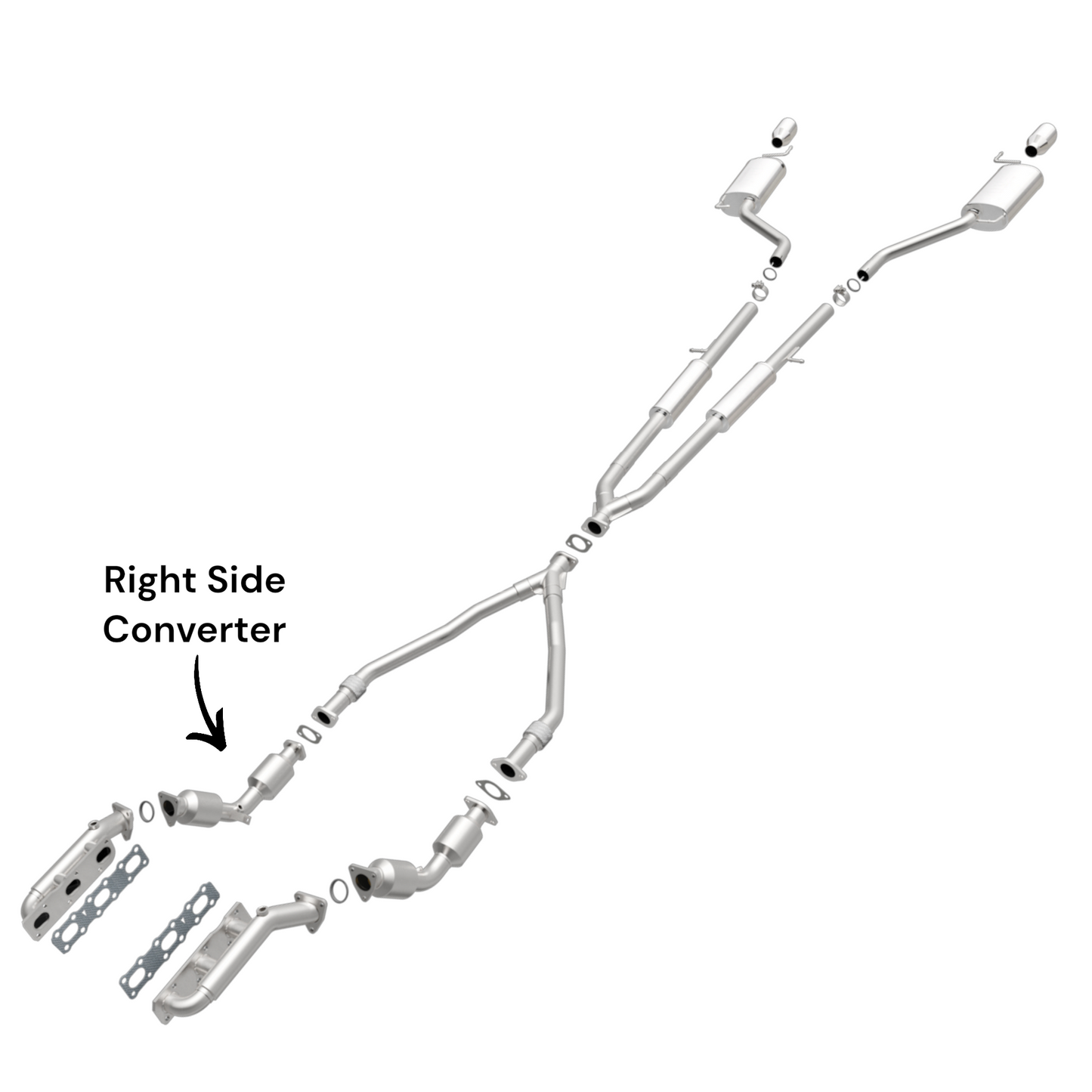 INFINITI Q70 3.7L (2014-2019) (RWD & AWD) Right Side Converter