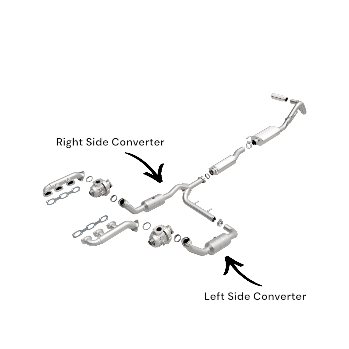 Ford F-150 2.7L (2015-2017) Left and Right Side Y Pipe Catalytic Converters