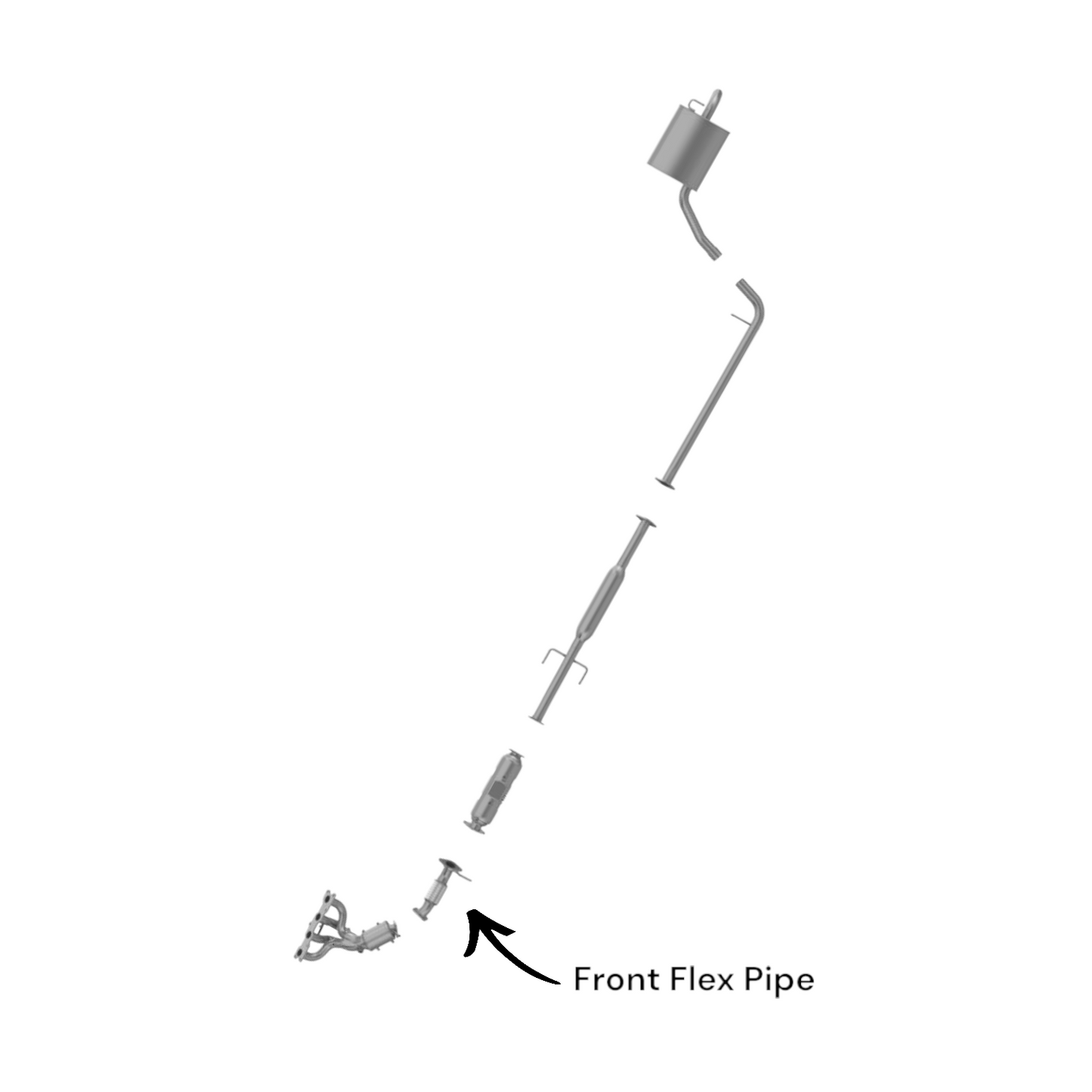 Hyundai Sonata 2.4L (2006-2008) Direct Fit Front Flex Pipe