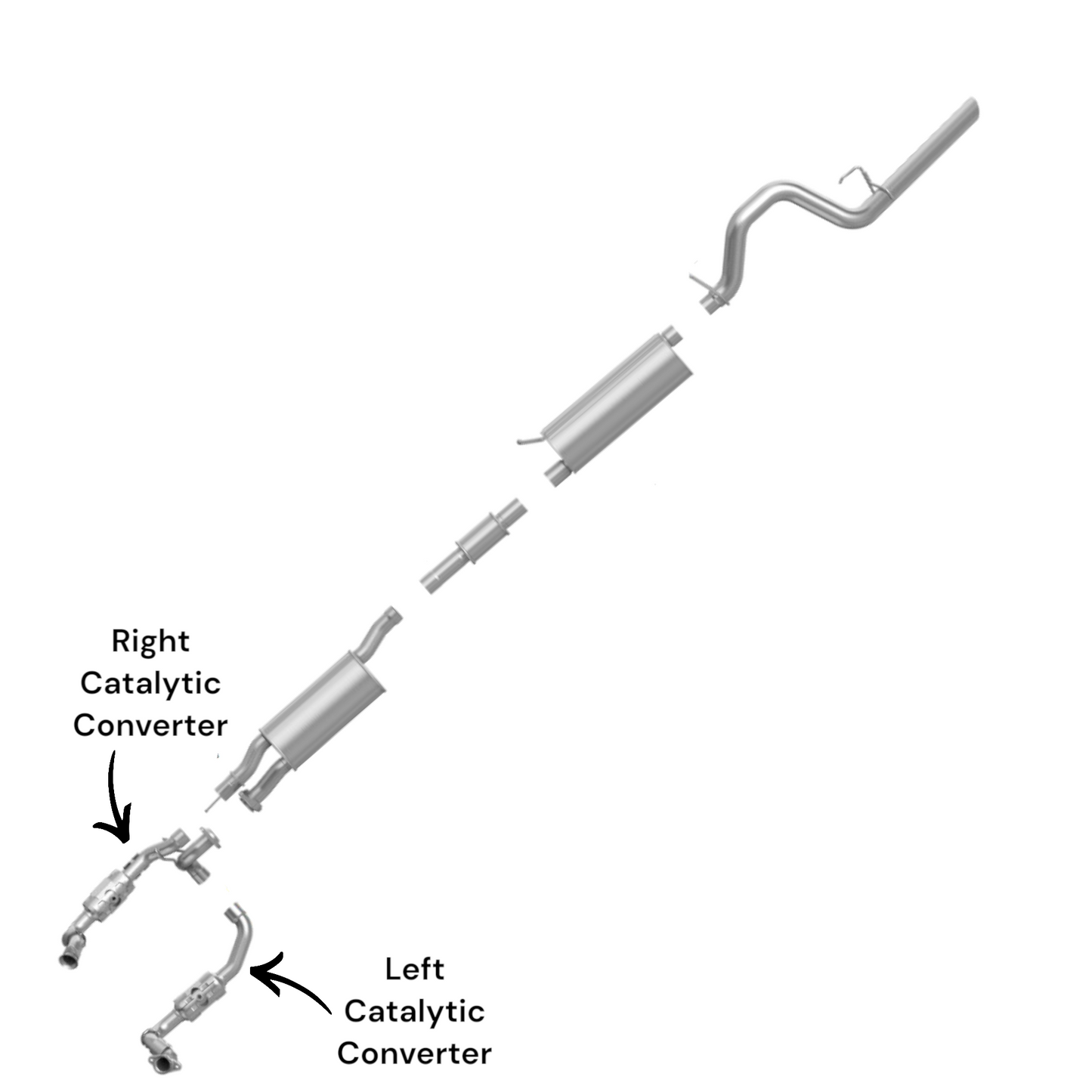 Ford F-350 Super Duty 6.2L (2011-2017) Left and Right Side Converter