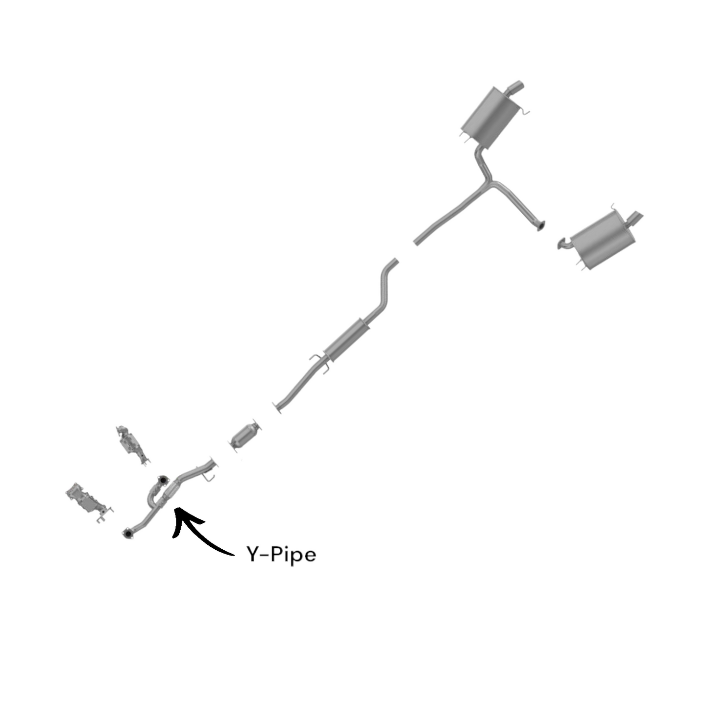 Honda Accord Crosstour 3.5L (2010 & 2011) V6 Front Flex Y-Pipe