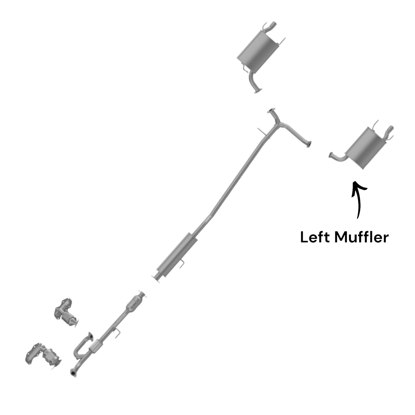 Toyota Camry 3.5L (2012-2017) Left Side Muffler