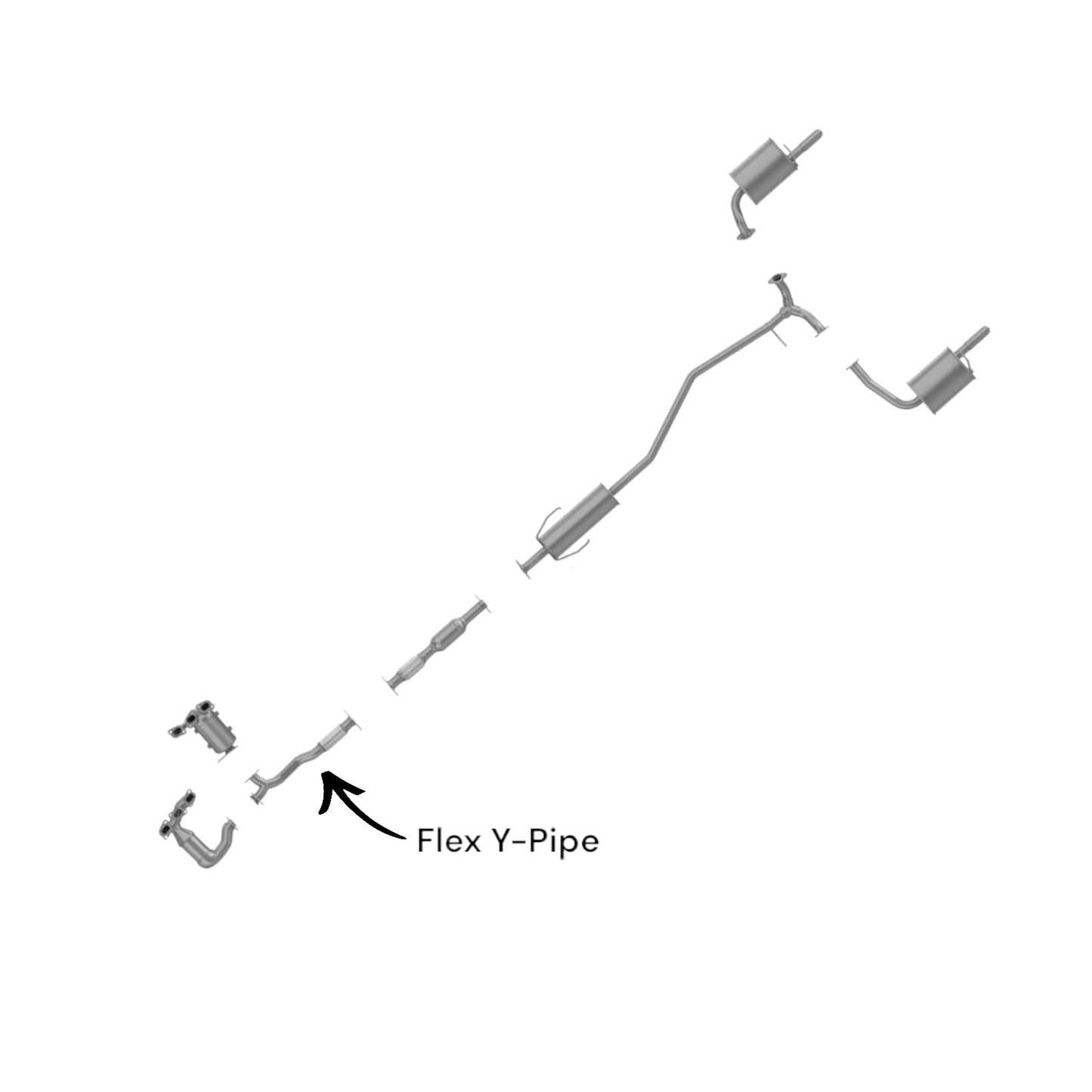 Mazda 6 3.0L (2006-2008) V6 Direct-Fit Flex Y-Pipe