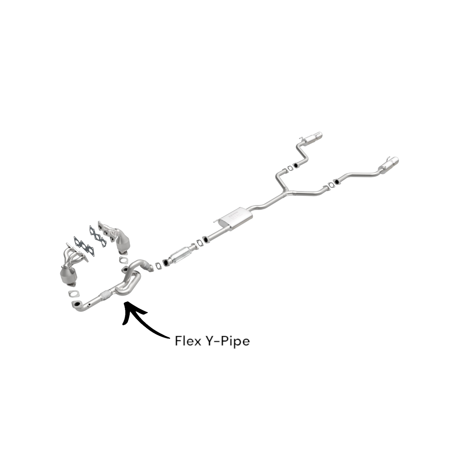 Hyundai Santa Fe 2.7L (2007-2009) V6 Direct Fit Flex Y-Pipe