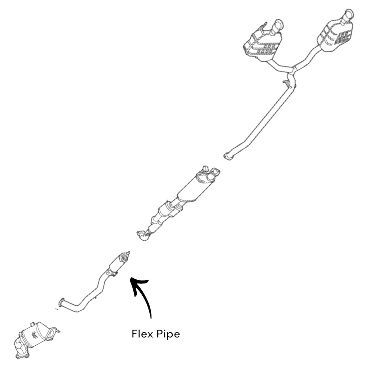 Chevrolet Traverse 3.6L 2018-2023 Front Pipe
