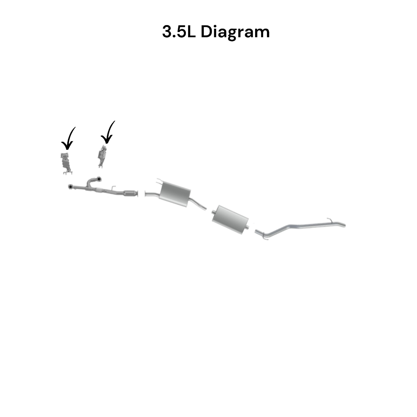 Acura MDX 3.7L (2010-2013) & 3.5L (2014-2015) Driver & Passenger Side Manifold Converter
