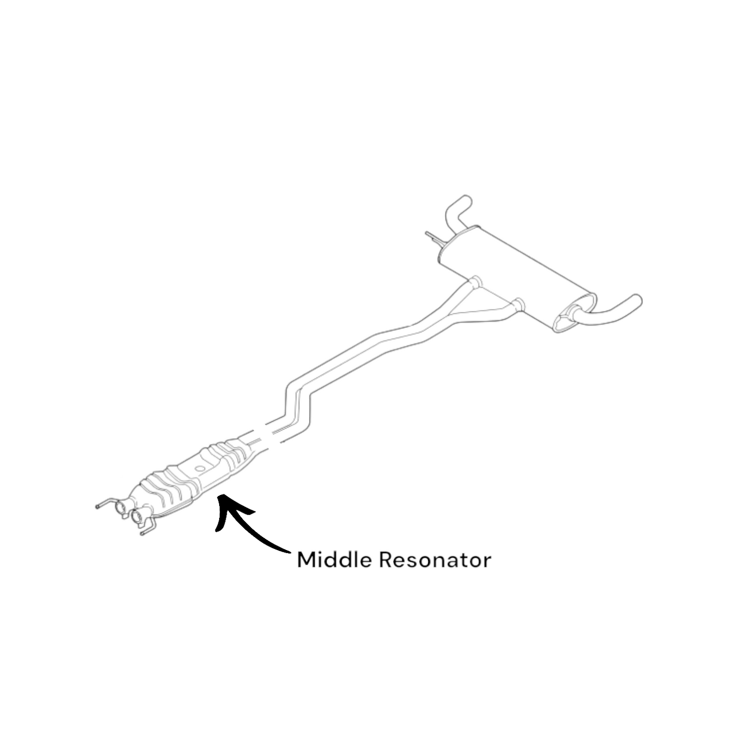 Ford Edge 2.7L (2015-2018) AWD Middle Resonator