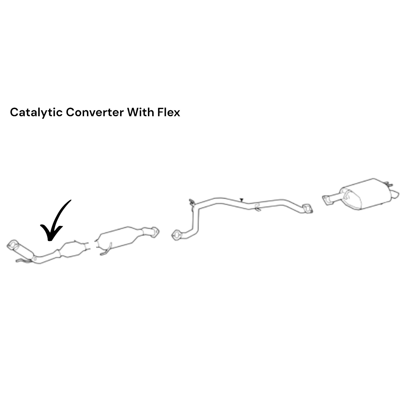 Convertisseur catalytique flexible pour Lexus ES300H (2019-2024) 2,5 L