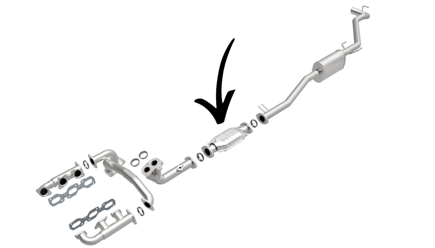 Convertisseur catalytique pour Toyota Tacoma 3.4L V6 4x4/4x2 (1995-2000) Empattement 103,3/121,9