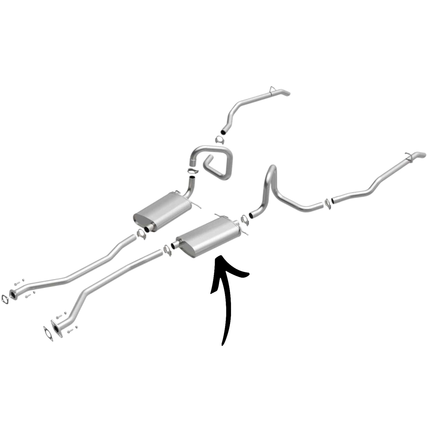 Lincoln Town Car 4.6L (1998-2002) V8 Driver Side Rear Muffler