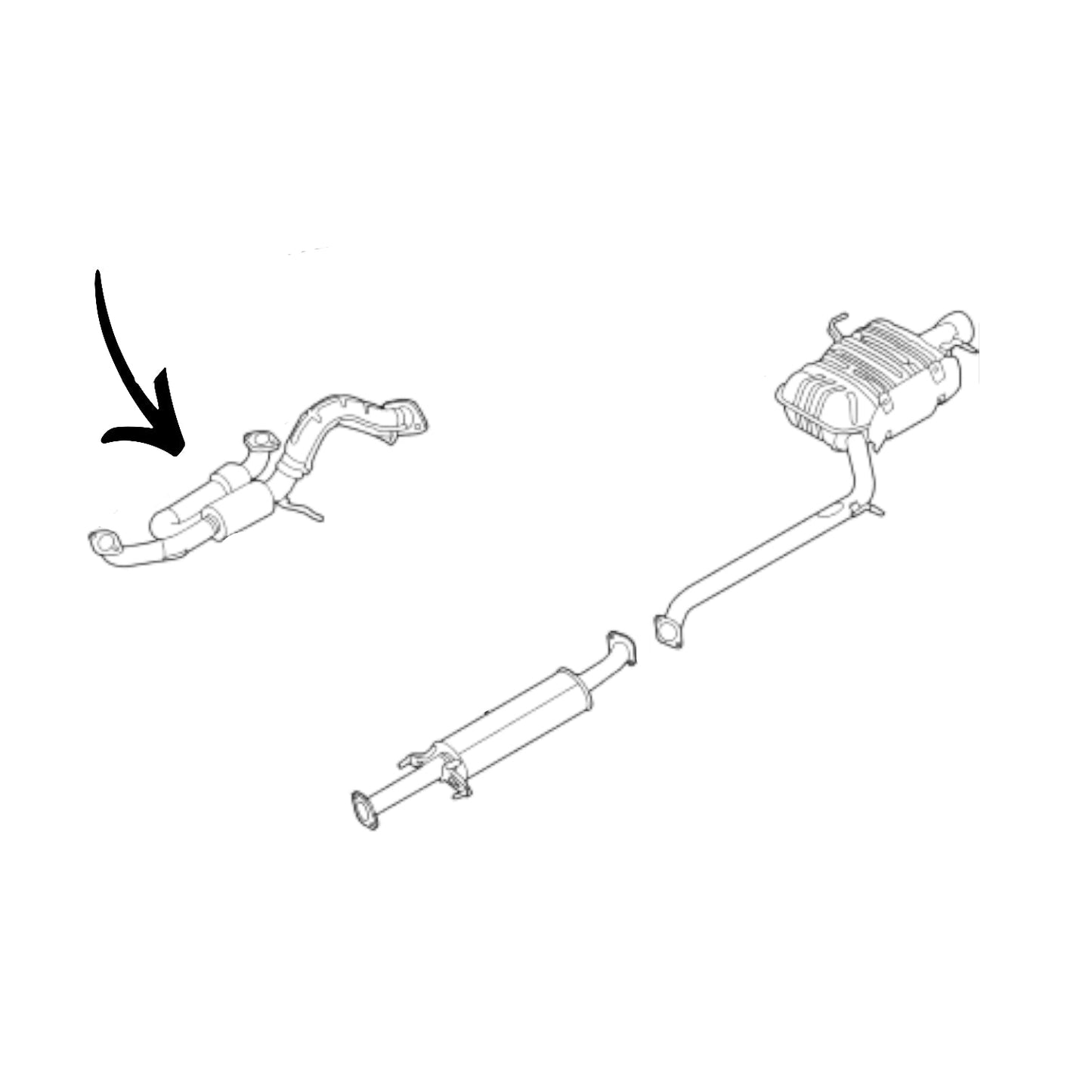 Kia Rondo (2007-2012) (FWD) 2.7L Flex Y-Pipe