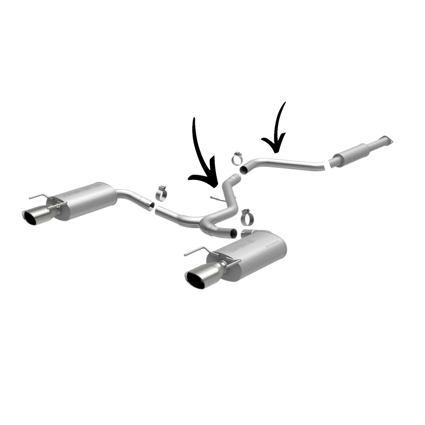 Tuyau d'échappement double en Y pour Chevrolet Malibu 2.5L 2013-2015