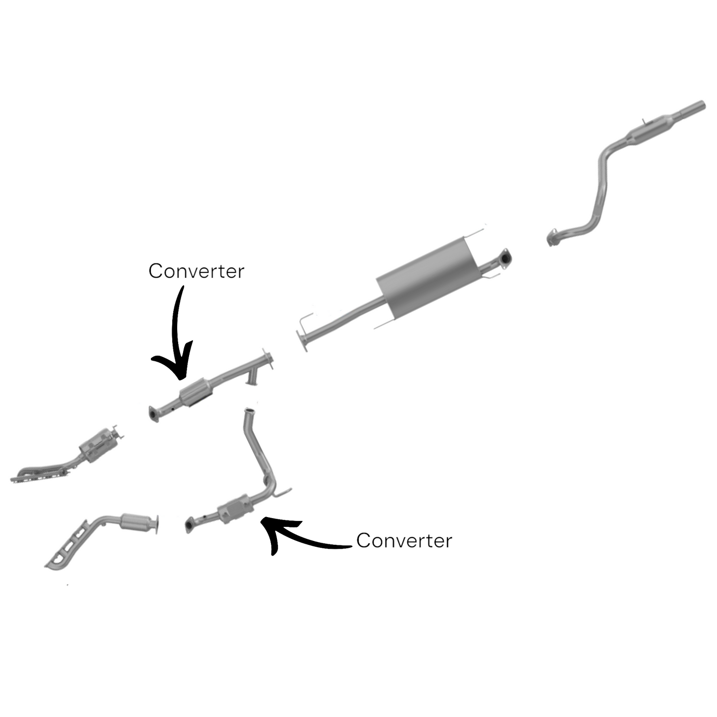 Lexus GX470 4.7L 2005-2009 Right & left Side Catalytic Converter