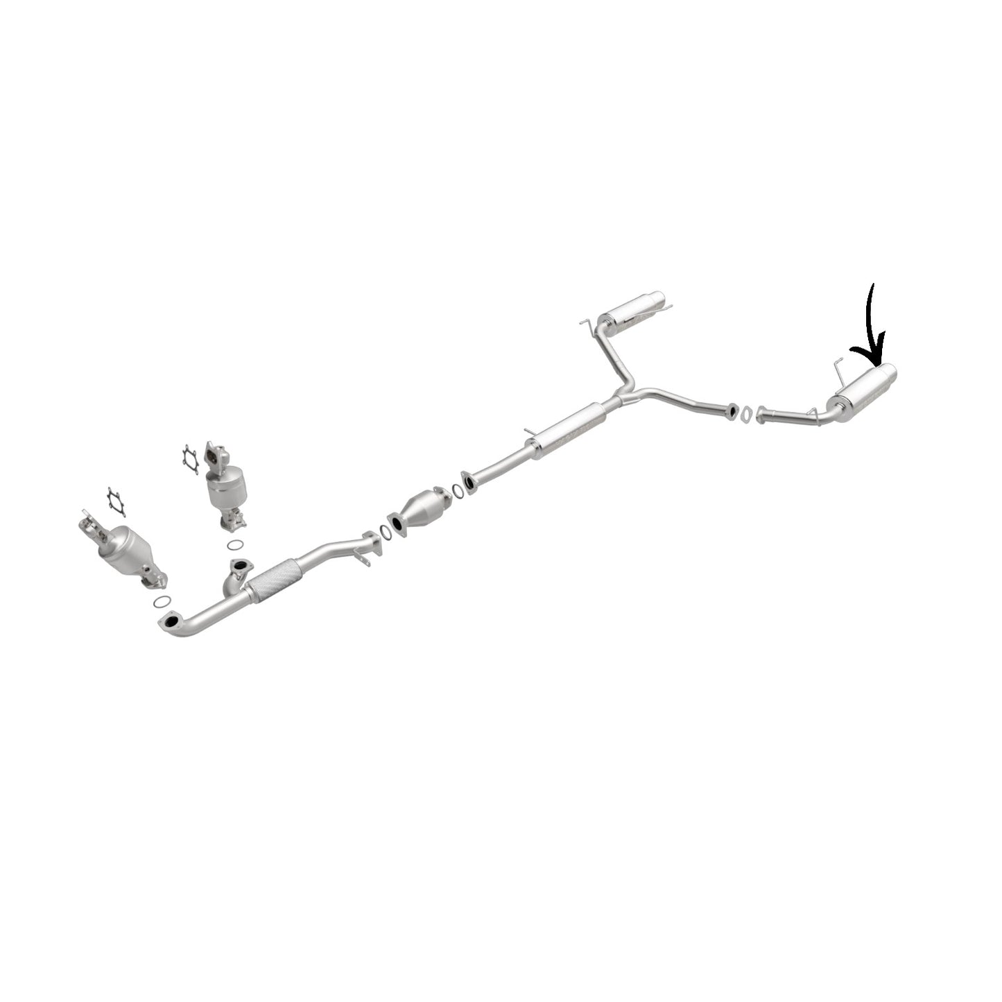 Acura MDX 3.5L (2004-2006) Left Side Rear Muffler