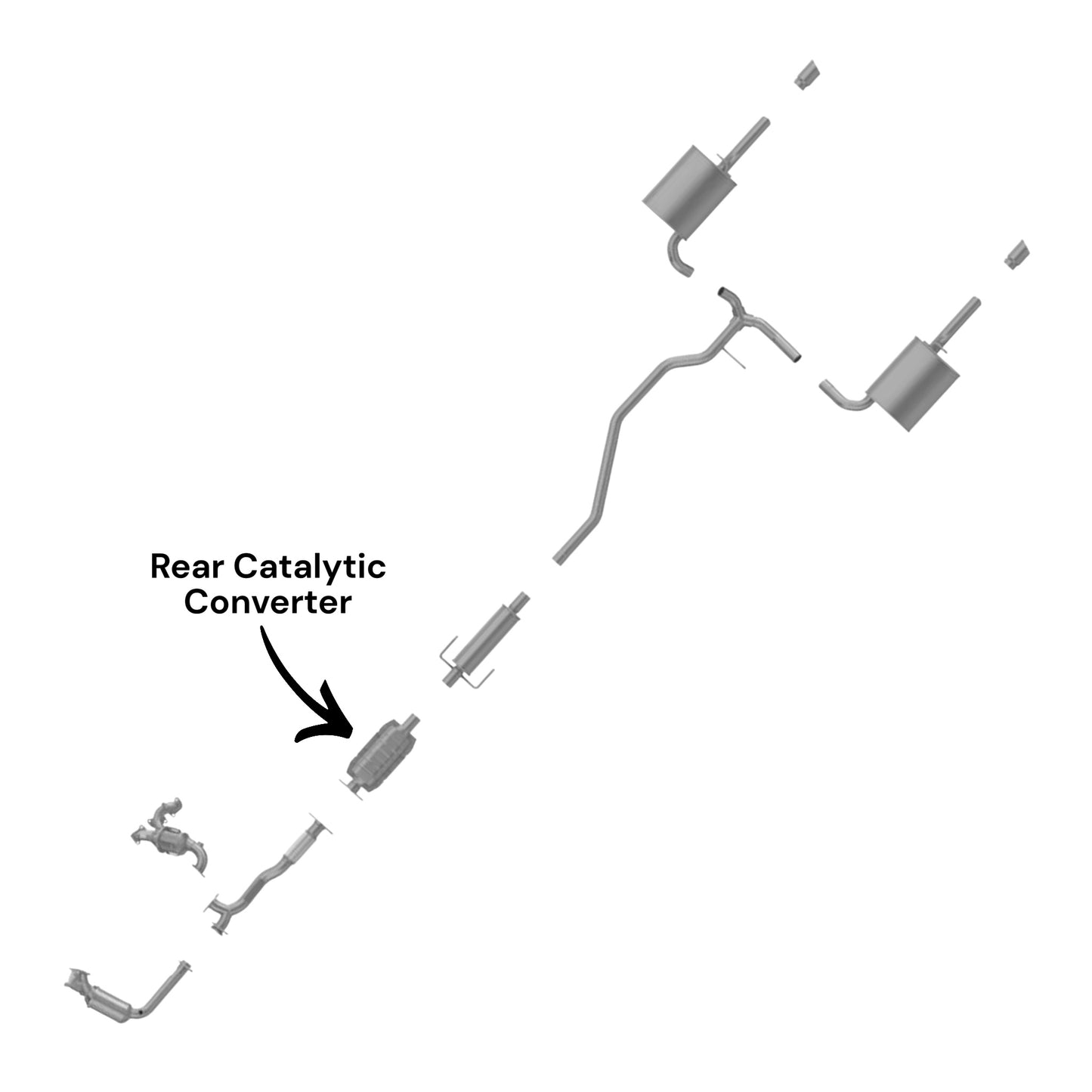 Ford Fusion 3.0L (2006-2012) (FWD) Rear Catalytic Converter