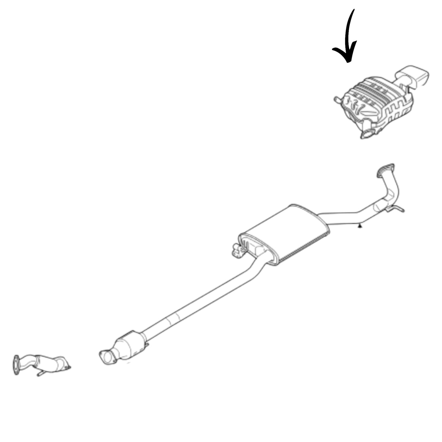 Hyundai Santa Fe 2.4L (2019-2020) Rear Muffler