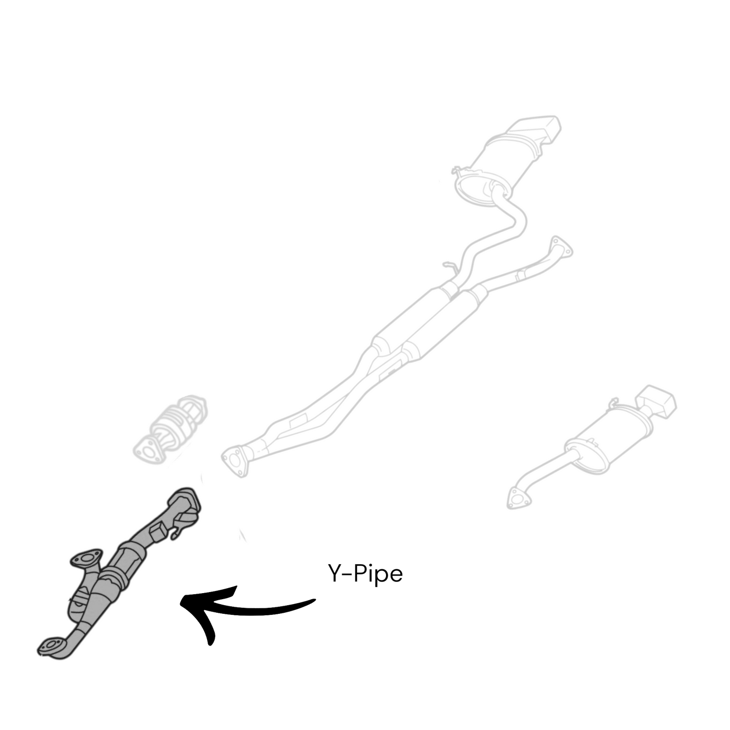 Tuyau en Y avant Acura RL 3.5L (2005-2008)