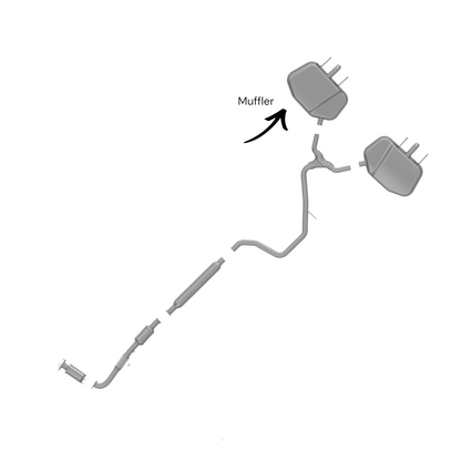Buick Regal 2.4L (2011-2017) (Dual Exhaust) Right Side Muffler