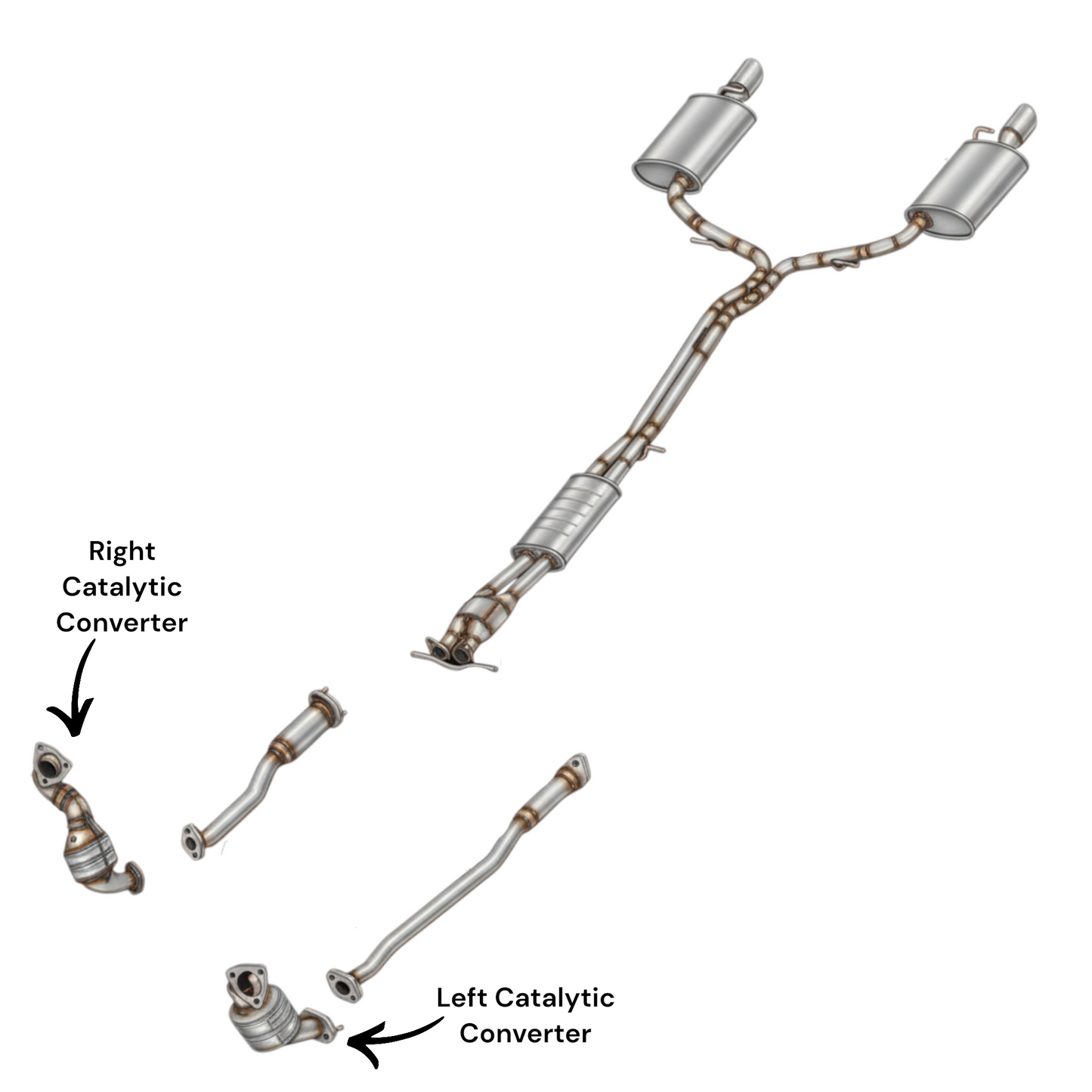 Lincoln MKT 3.5L (2010-2019) (Turbo) Both Side Manifold Converter