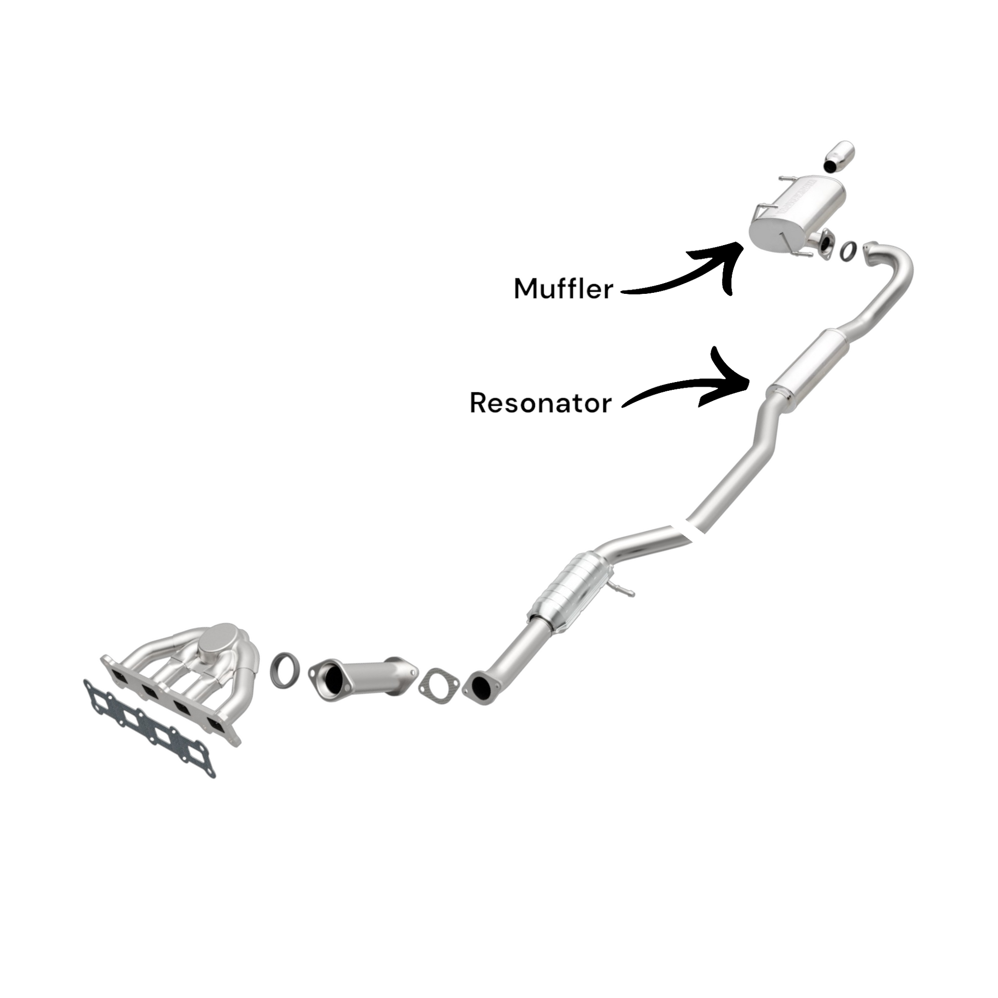 Mitsubishi Outlander 2.4L (2008-2010) AWD Resonator and Muffler (Japan built)